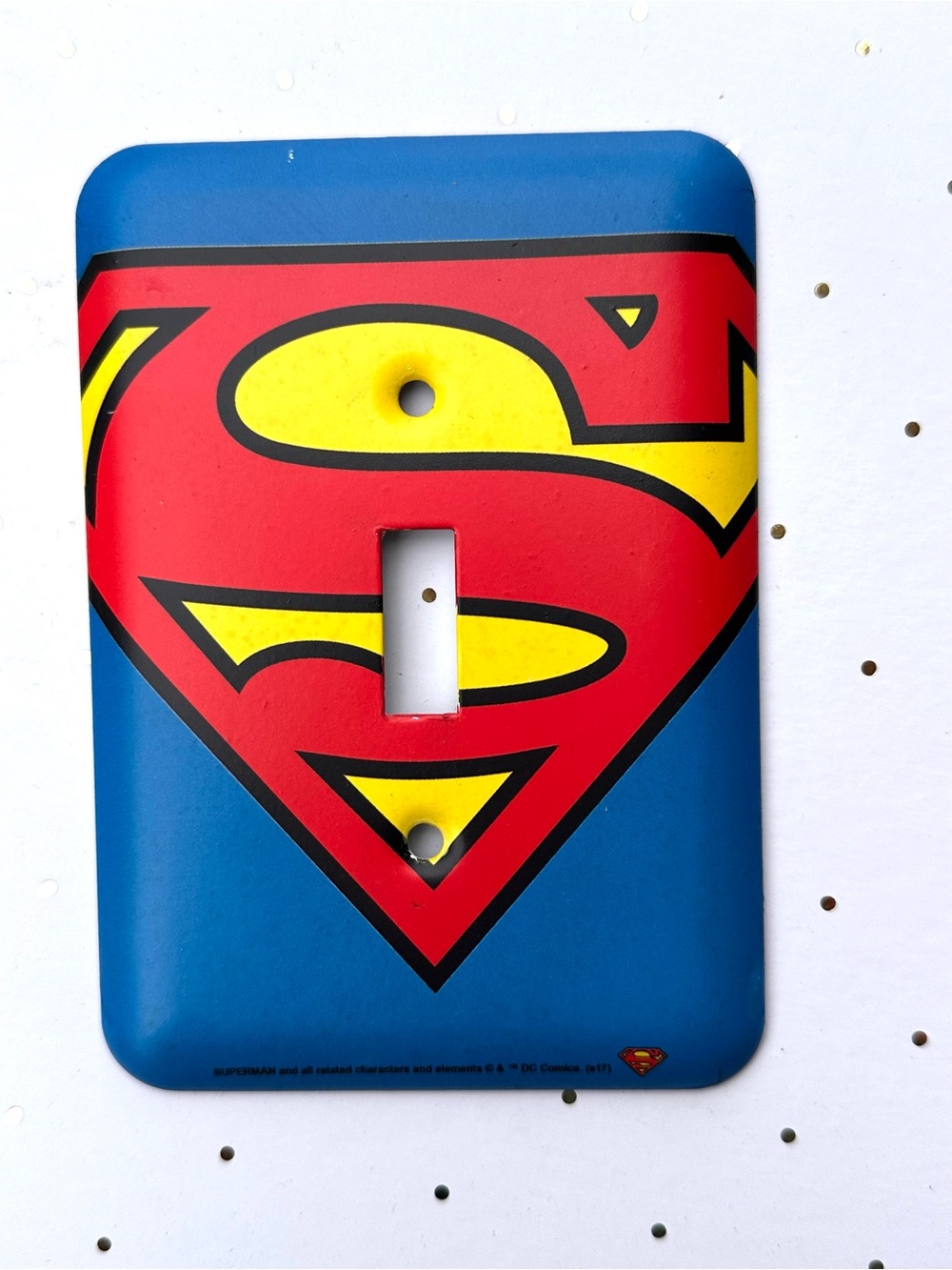 Superman DC Comics Metal Light Switch plate NWOT
